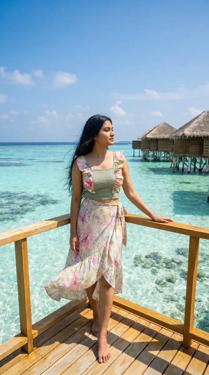 Meadow Wrap Skirt & Crop Set - Image 3
