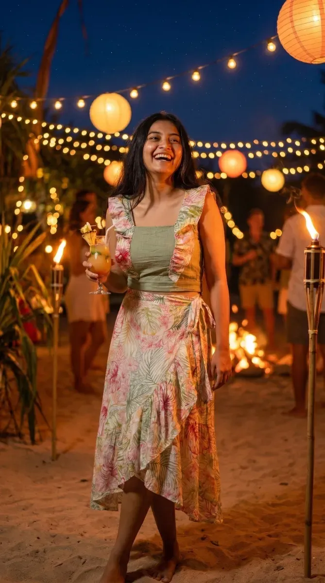 Meadow Wrap Skirt & Crop Set - Image 2