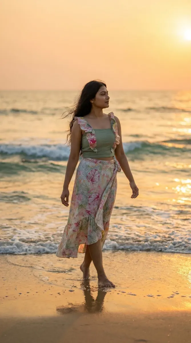 Meadow Wrap Skirt & Crop Set - Image 4